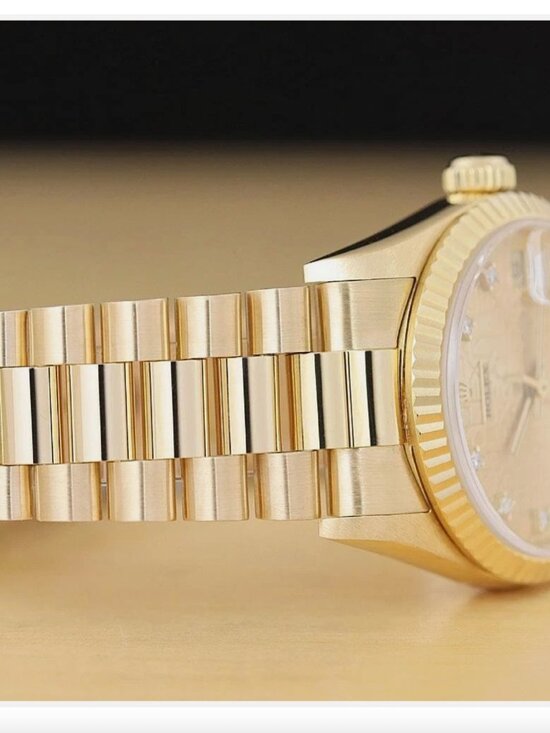 Rolex President Ladies 18k Gold Midsize 31mm Diamond Factory Watch